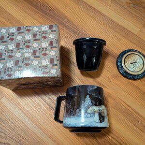 The Golden Compass tea steeper/mug from 2025 Owlcrate advent calendar